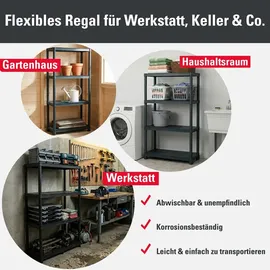Kistenberg Werkstattregal Schwerlastregal Steckregal Keller 185kg 580x280x1315mm