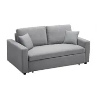 Vente-unique Schlafsofa 3-Sitzer - Stoff - Hellgrau - INIZOR