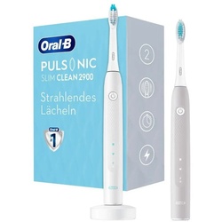 Oral-B Schallzahnbürste Pulsonic Slim Clean 2900 – Elektrische Zahnbürste – weiß/grau grau|weiß