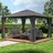 TOOLPORT Gartenpavillon 4 x 4 m inkl. 4 Seitenteile Grau