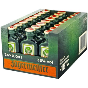 Jägermeister Kräuterlikör 35 % Vol. 40 ml, 24er Pack