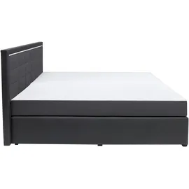 Collection AB Boxspringbett 30 Jahre Jubiläums-Modell Athena, inkl. LED-Lichtleiste, versch. Härtegrade auswählbar, grau