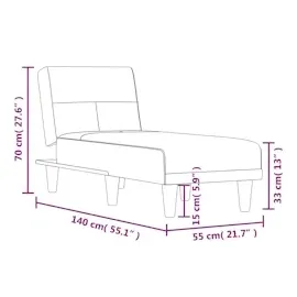 vidaXL Chaiselongue Schwarz Stoff