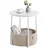 VASAGLE Beistelltisch rund Beige Spanplatte 45 x 45 x 50 cm