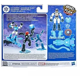 Hasbro Marvel Avengers Bend and Flex Missions Captain America Ice Mission Figure, 15-cm-Scale Bendable Toy for Ages 4 and Up, Multicolor, F5868