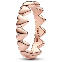 Pandora Damen-Ring Reihe aus Herzen Roségoldfarben, 56/17,8