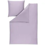 Estella Bettwäsche Mako Satin Valetta 135x200 + Kissen 80x80 Uni lilac, Baumwolle, 2 teilig, mako satin bettwäsche 135x200 sale warm baumwolle bettwäsche 135x200 lila
