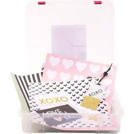 Vaessen Creative Aufbewahrungsbox 35,6 x 37,5 x 8,6 cm 1-tlg. transparent/weiß