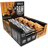 Warrior Raw Protein Flapjacks Schokolade Erdnuss Riegel 12 x 75 g