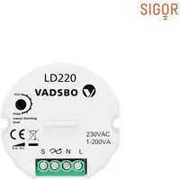 Sigor Tastdimmer mit Neutralleiter LD 220, 220-240V, 1-200W, LED