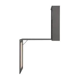 ML-Design Wandklapptisch mit Tafel und Regal Grau