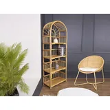 Regal mit 4 Ablagen - Rattan - Naturfarben - IRISOU