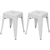 Mendler HWC-A73 Hocker 2er-Set 0 x 0 x 0 cm weiß