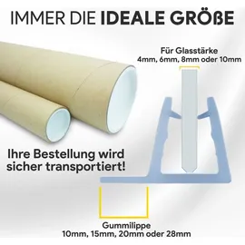 tktrading24 Duschdichtung PVC Ersatzdichtung TYP-4 200cm Glasstärke 4mm Gummilippe 10mm