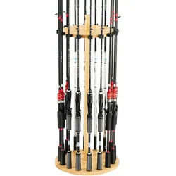 VEVOR Angelrutenhalter für 16 Stangen Angelständer Drehbare Bodenständer Rund
