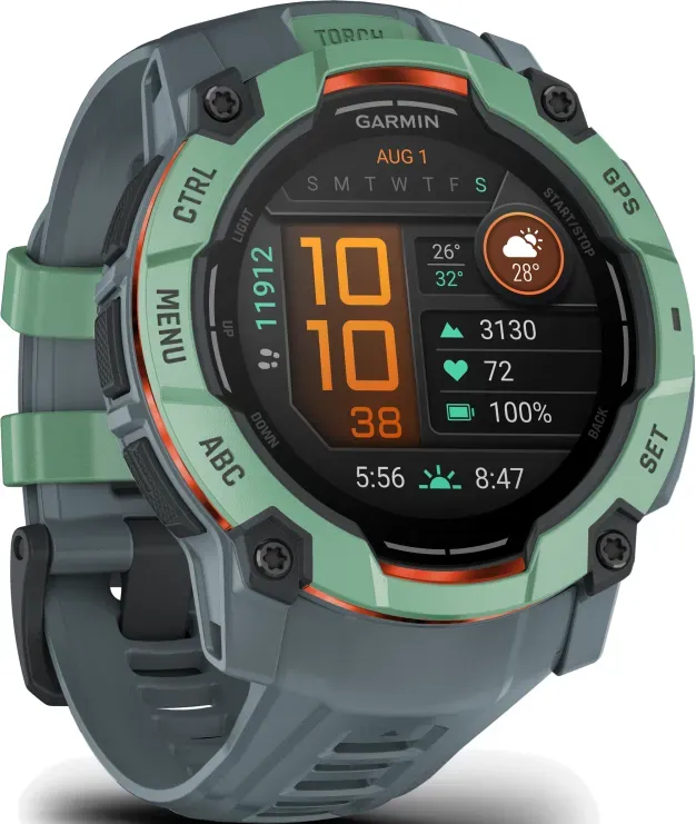 Garmin Instinct® 3 Instinct 3 – 50 mm, AMOLED Twilight/Neo Tropic mit Silikon-Wechselarmband 26 mm - Limited Edition" 010-03020-01" - digital,schwarz,Twilight/Neo Tropic - 50mm