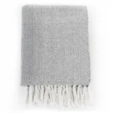 vidaXL Überwurf Plaid 125 x 150 cm Grau