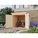 Fahrradgarage Fahrradbox Fahrradhaus Bikebox Karibu Holz naturbelassen Pultdach