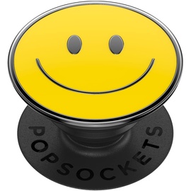 PopSockets PopGrip - Ausziehbarer Sockel und Griff mit einem Austauschbarem Top für Smartphones und Tablets - Enamel Be Happy
