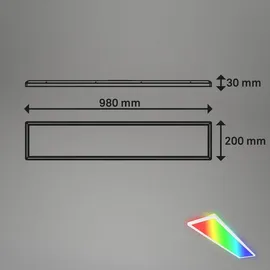 Briloner - LED Deckenlampe flach Deckenleuchte, Fernbedienung, Dimmbar rgb Wohnzimmer