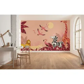 KOMAR Kindertapete Disney The Lion King Sunset 1 St bunt/rosa