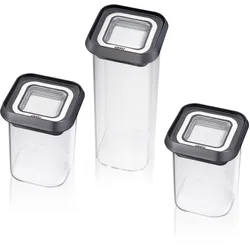 GEFU 3er Set Vorratsdosen Vorratsbehälter PANTRY MINI Borosilikatglas stapelbar
