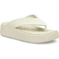 Crocs Getaway Groove Platform Flip Elfenbein US W10 EU