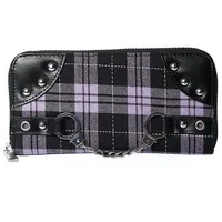 Banned Tartan Handcuff Purse Purple