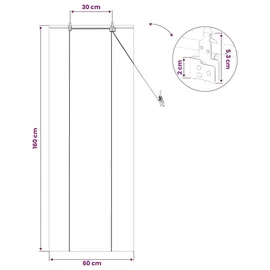 vidaXL Bambusrollo 60 x 160 cm Braun