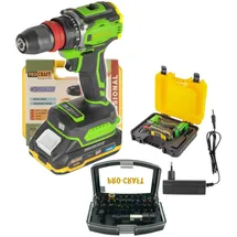Pro Craft PA18PRO DFR-1B-C inkl. 1 x 2,0 Ah + Ladegerät + 32 tlg. Bit Set + Koffer