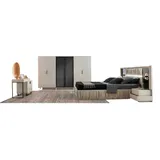 Xlmoebel Schlafzimmer-Set 5-teiliges Schlafzimmer-Ensemble mit Bett, 2 Nachtschränken, (5-tlg., Schlafzimmer-Set), Hergestellt in Europa weiß