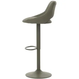 Mendler 2er-Set Barhocker HWC-N64, Barstuhl Tresenhocker, Fußablage drehbar, Kunstleder Metall ~ grün