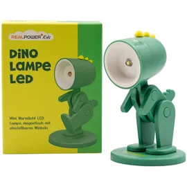 Realpower LED-Tier Taschenlampe Grüner Dino mit Sockel