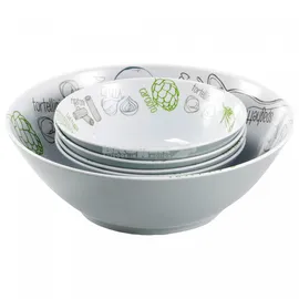Brunner Salad & Pasta Melamin Schüssel-Set Weiß 5-tlg.