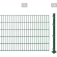 Arvotec Doppelstabmattenzaun ESSENTIAL 103 zum Aufschrauben, (Set, 23-St), Zaunhöhe 103 cm, Zaunlänge 2 - 60 m grün 22 m x 103 cm