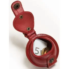 Mika Mini Schlüsselanhänger / Kleingeldbörse Sattelleder 5cm rot