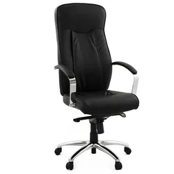 Bürostuhl Ergonomisch Synthetik | Chefsessel mit Höhenverstellung | Drehstuhl mit Kippmechanismus | Klassisches Design | Kadima Design