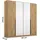 Rauch Drehtürenschrank Artemis 181 x 210 x 54 cm Weiß/Eiche Artisan