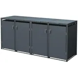 ML-Design Mülltonnenbox 264 x 116 cm grau