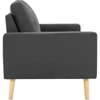 vidaXL 2-Sitzer-Sofa Dunkelgrau Stoff