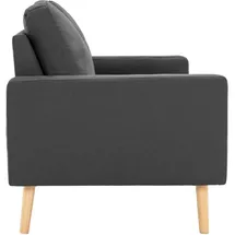 vidaXL 2-Sitzer-Sofa Dunkelgrau Stoff