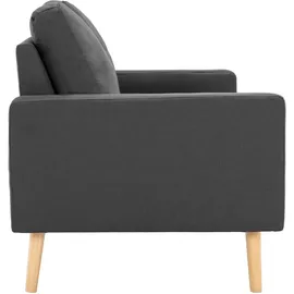 vidaXL 2-Sitzer-Sofa Dunkelgrau Stoff