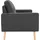 vidaXL 2-Sitzer-Sofa Dunkelgrau Stoff