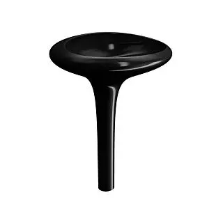 Vitra Istanbul Waschtisch 4251B470-0016 schwarz VC, 60,5x62cm, integrierte Standsäule