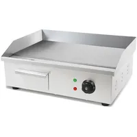 Vertes Grillplatte Plancha 3000W 55x35cm silberfarben