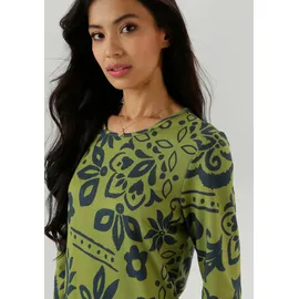 Aniston SELECTED Jerseykleid mit fantasievollem Blütendruck Allover blau|grün 36 EU
