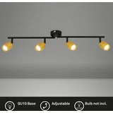 Briloner Deckenleuchte, Schwenkbar, Gu10 Fassung, schwarz-gold, 70,5 x 8 x 11 cm