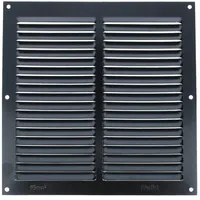 MS Beschläge Schwarzes Lüftungsgitter 200x200mm Netz Insektenschutzgitter Zu- Abluftgitter