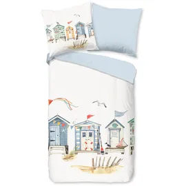Muller Textil Vacation Gestreift Weiß 135 x 200 cm + 2 x 80 x 80 cm
