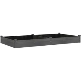 vidaXL Hochbeet mit Einsatz Massivholz Tanne 240 x 120 x 25 cm